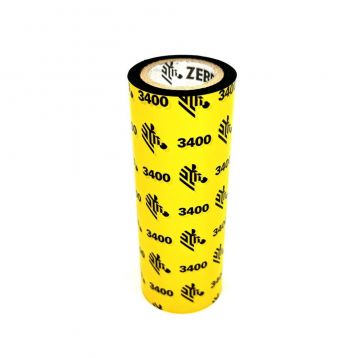 Echantillon Zebra Cire-Résine 3400 - 110mmx50m - Ruban noir