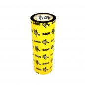 Echantillon Zebra Cire-R&eacute;sine 3400 - 110mmx50m - Ruban noir